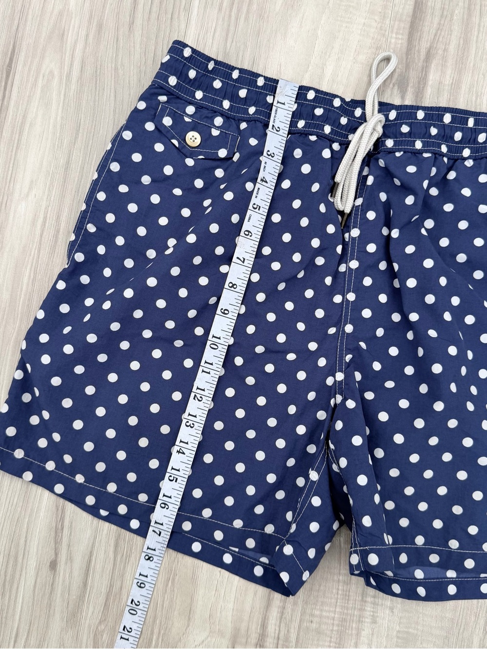 Polo Ralph Lauren navy blue and white polka dot swim short - Picture 2 of 8